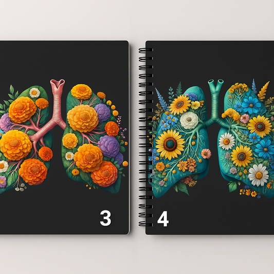 Personalisiertes Notizbuch mit medizinischem Design Lunge