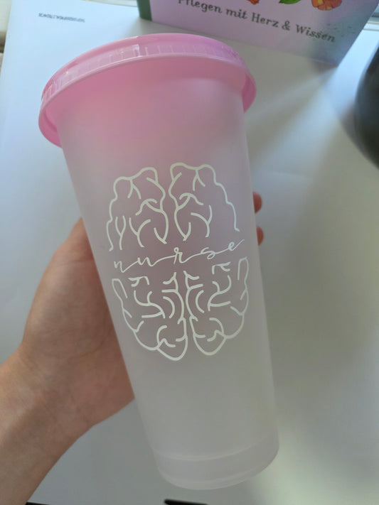 "Anatomisches Gehirn & Nurse" Handgemachter Trinkbecher für Pflegekräfte