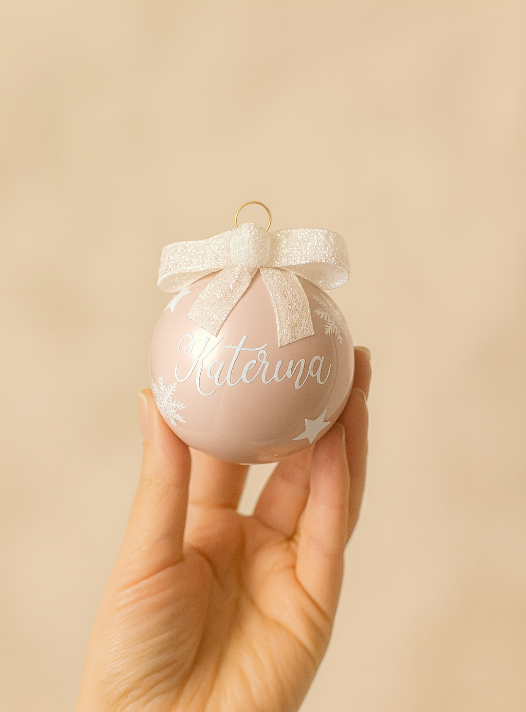 🎄 Personalisierte Glaskugel – in 2 traumhaften Farben