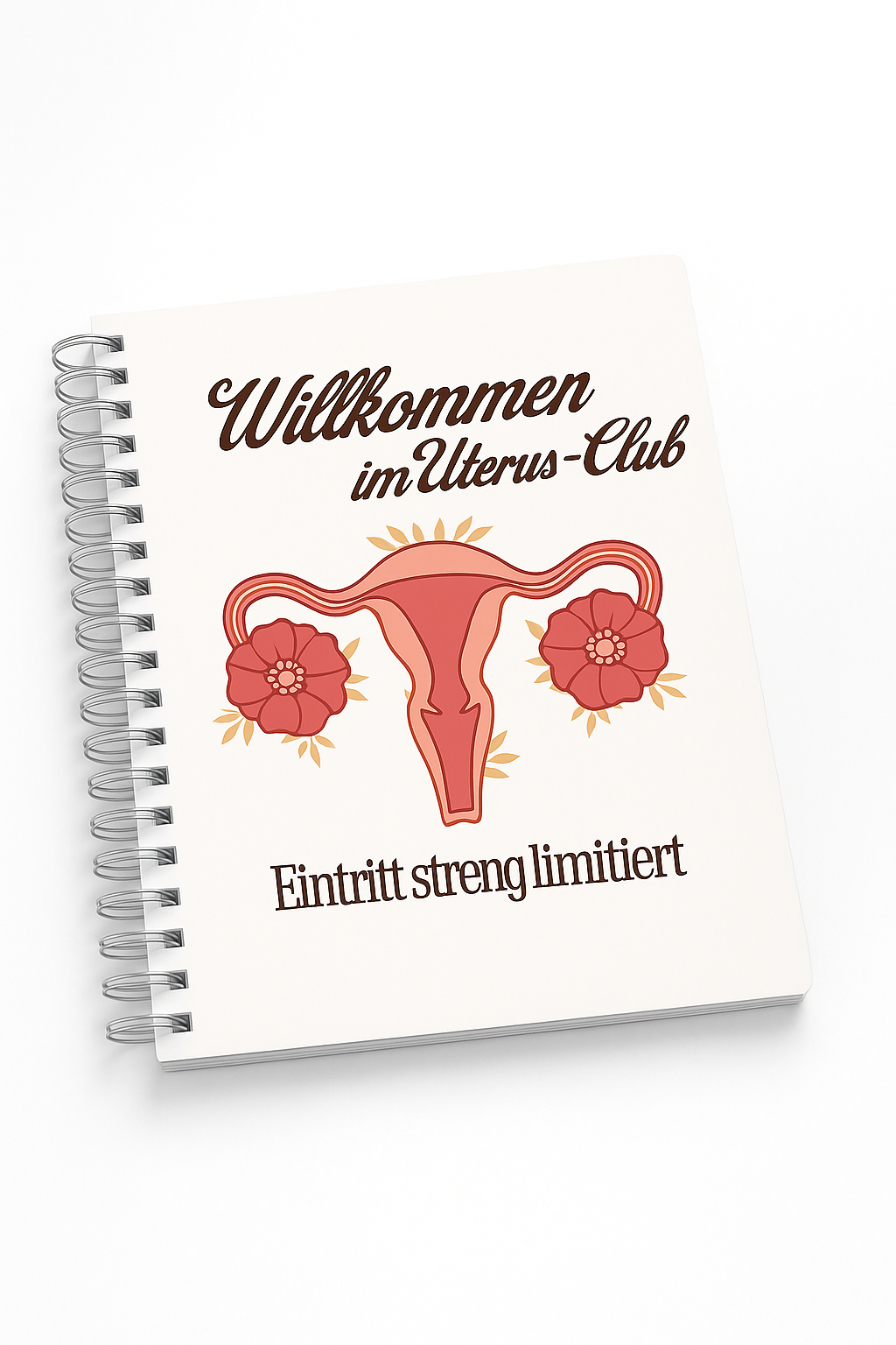 Personalisiertes Notizbuch mit medizinischem Design Uterus