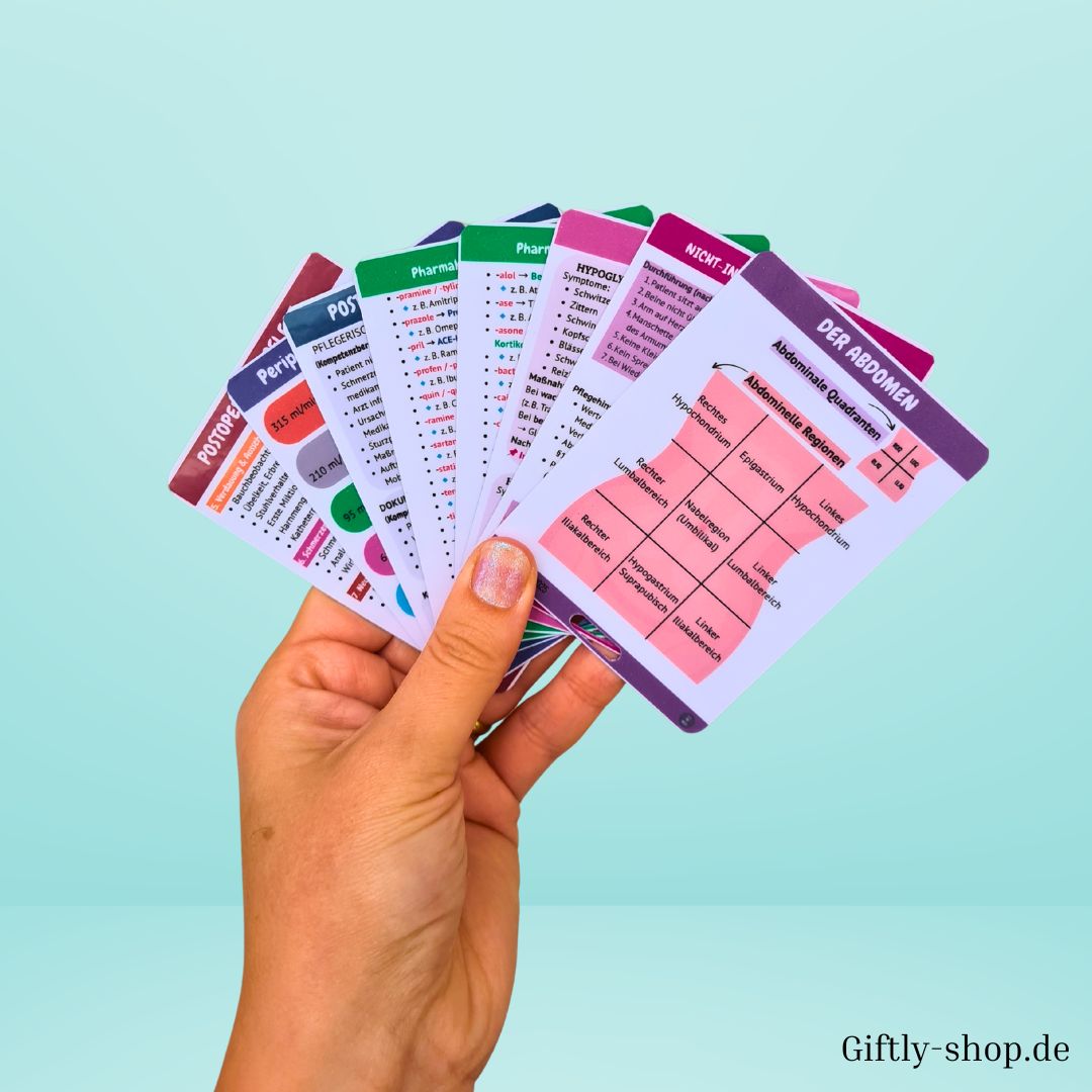 Pflegewissen to go – 8 Karten für Kittel & Klinikalltag