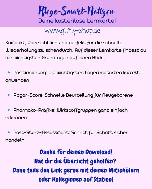 Kostenlose Lernkarte pdf