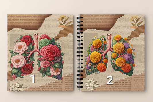 Personalisiertes Notizbuch mit medizinischem Design Vintage