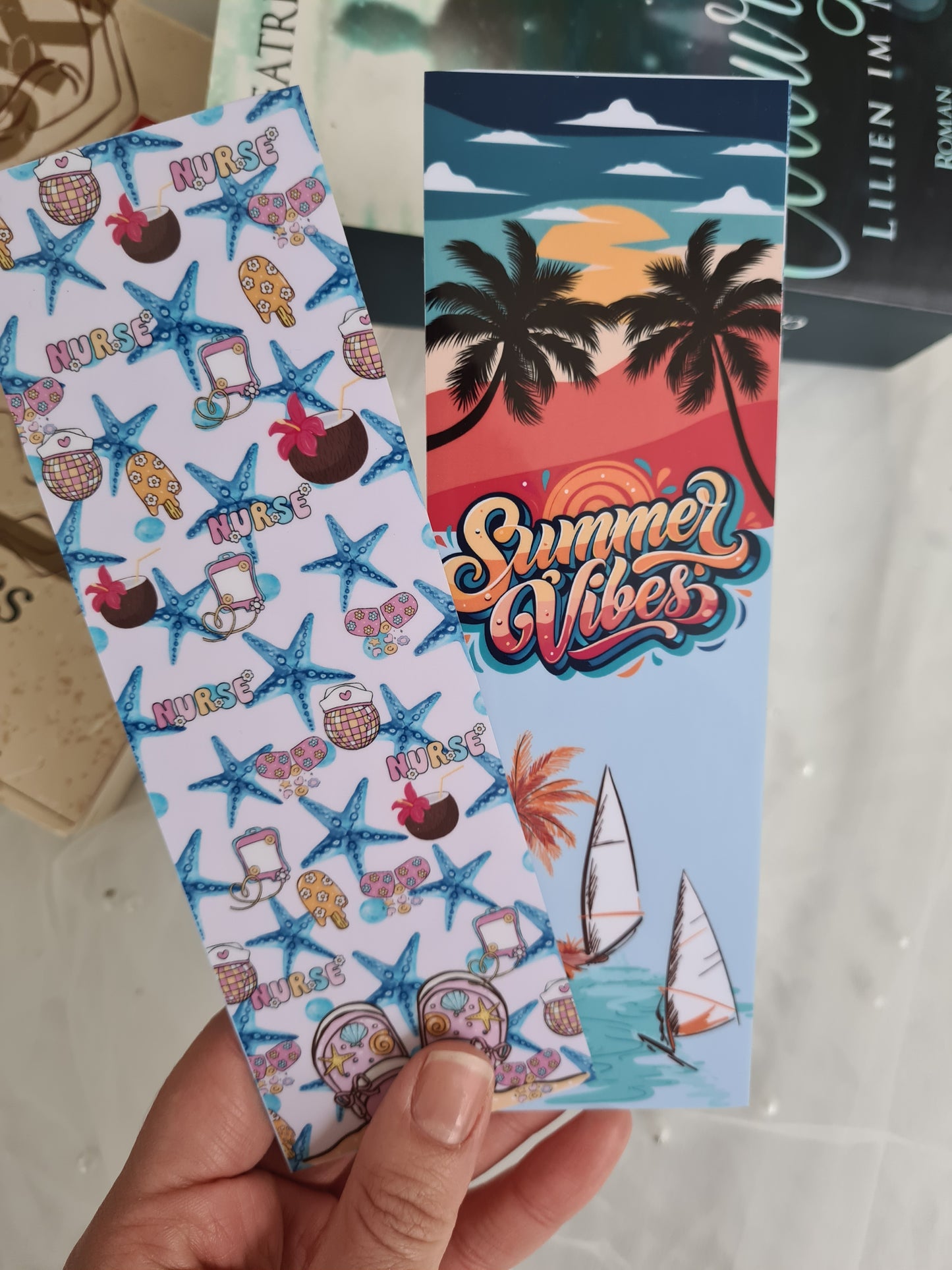 Set 2 Lesezeichen Sommermomente Pflege-Edition
