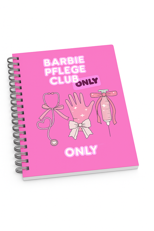 Personalisiertes Notizbuch mit medizinischem Design Pflege Klub