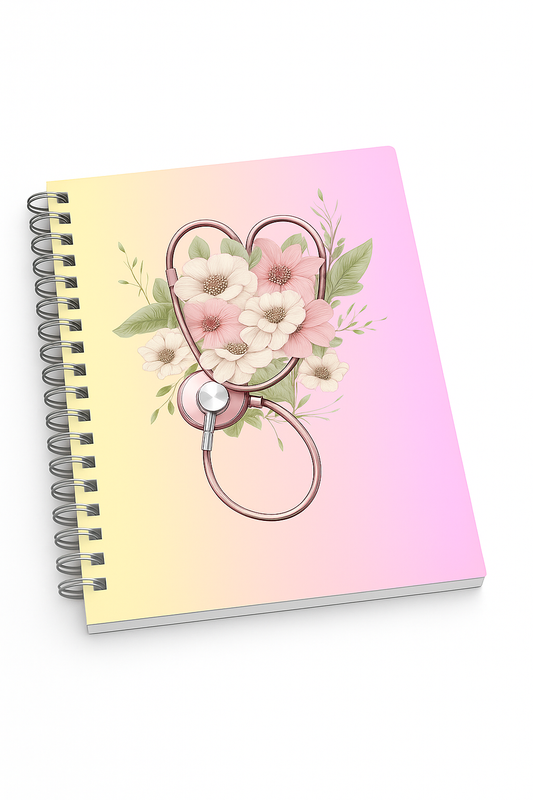 Personalisiertes Notizbuch mit medizinischem Design Stethoskop