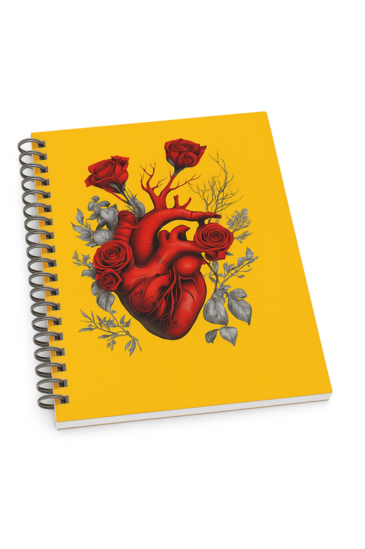 Personalisiertes Notizbuch mit medizinischem Design Herz Rot