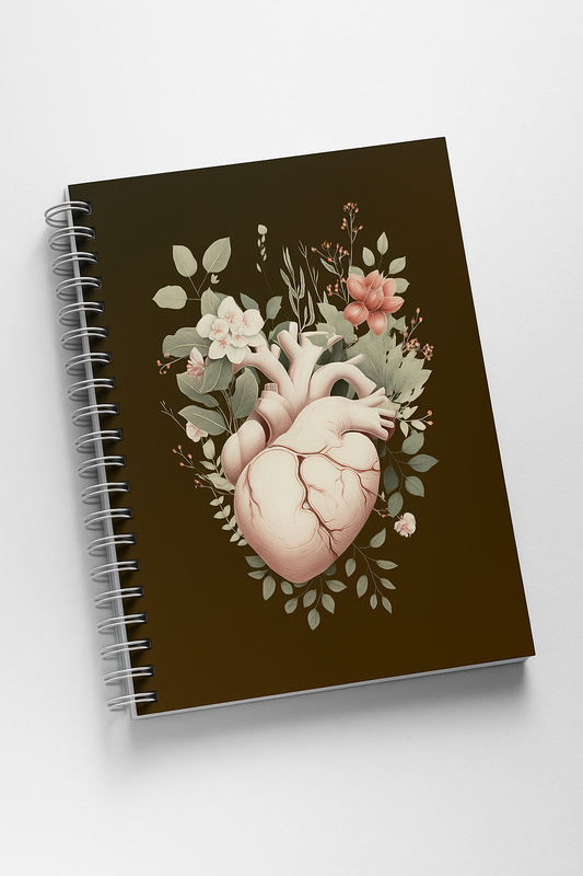 Personalisiertes Notizbuch mit medizinischem Design Herz 🤎