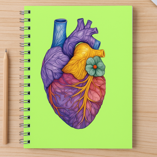 Personalisiertes Notizbuch mit medizinischem Design Herz 💚
