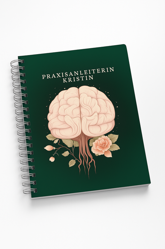 Personalisiertes Notizbuch mit medizinischem Design