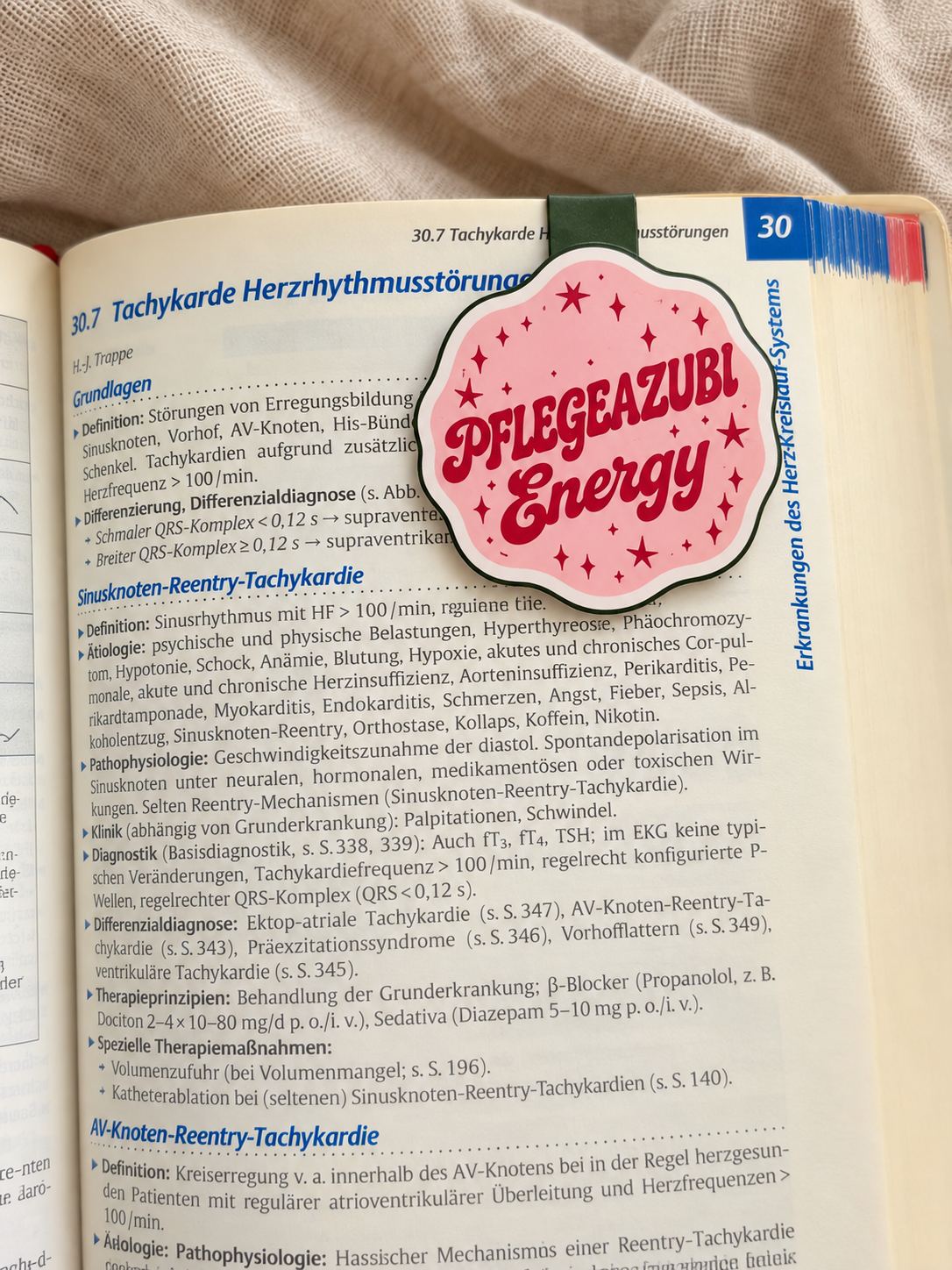 Magnetisches Lesezeichen für Pflegeazubis – handgemacht
