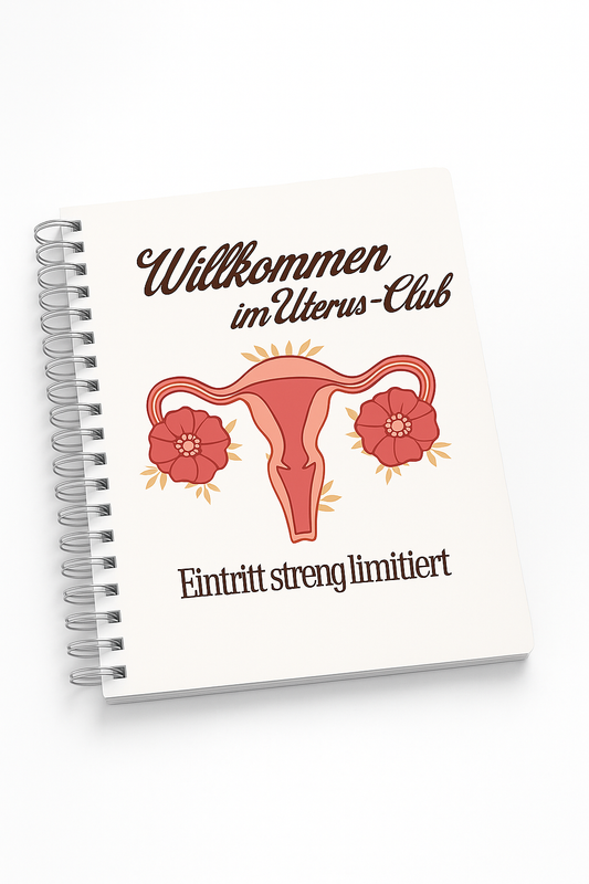 Personalisiertes Notizbuch mit medizinischem Design Uterus