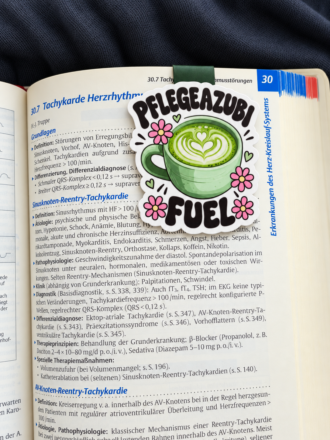 Magnetisches Lesezeichen für Pflegeazubis – handgemacht