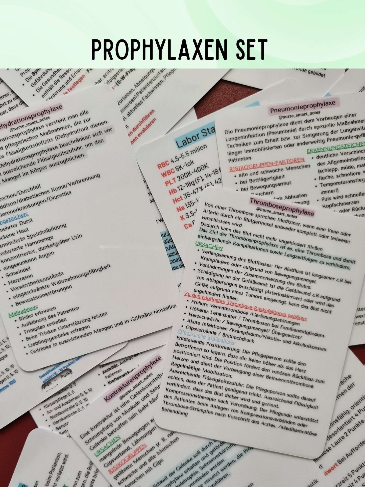 Prophylaxen-Set Referenzkarten